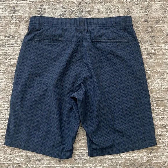 FootJoy Golf Shorts Men 30 Blue Plaid Chino Outdoor Prep Club FJ Performance - Picture 2 of 7